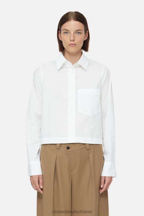 Kleidung Weiß 0RP8Z501 CLOSED kurzes klassisches Hemd Frauen