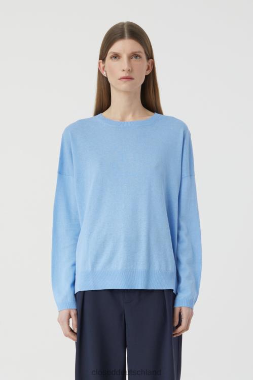 Kleidung blauer Morgenhimmel 0RP8Z1500 CLOSED Einfacher Rundhalsausschnitt Frauen