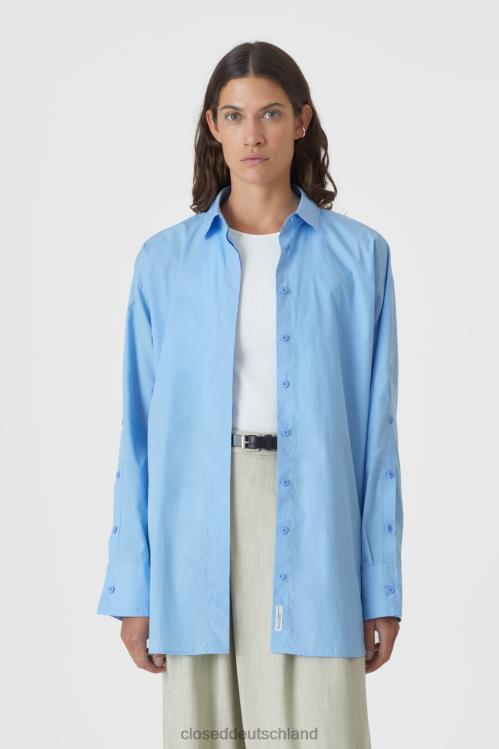 Kleidung blauer Morgenhimmel 0RP8Z1591 CLOSED Longshirt aus Bio-Baumwolle Frauen