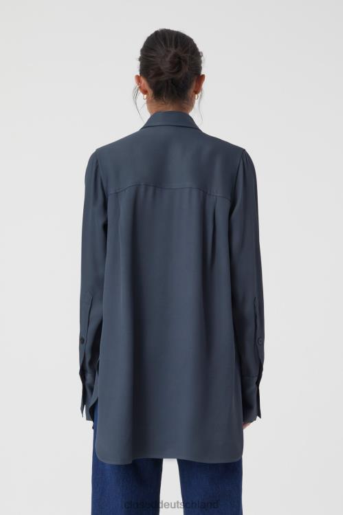 Kleidung blaues Heidekraut 0RP8Z475 CLOSED Biesenbluse Frauen