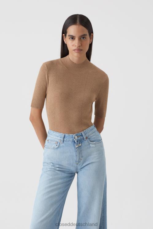 Kleidung brauner Marmor 0RP8Z1489 CLOSED Strickshirt Frauen