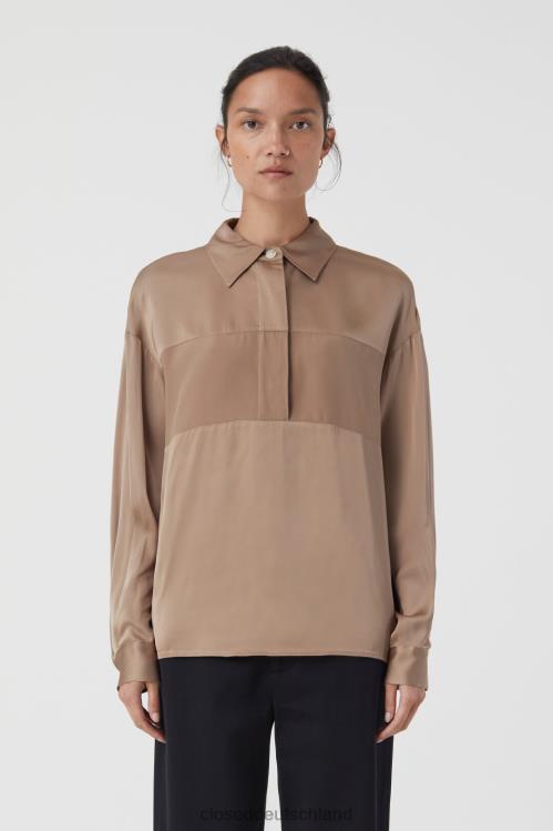 Kleidung brauner Zucker 0RP8Z483 CLOSED Rugby-Shirt Frauen