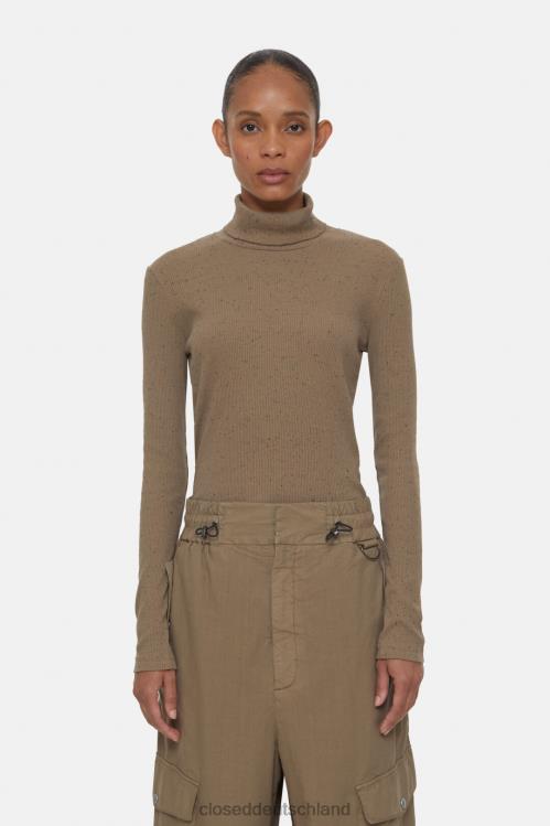 Kleidung brauner Zucker 0RP8Z523 CLOSED klassischer Rollkragenpullover Frauen