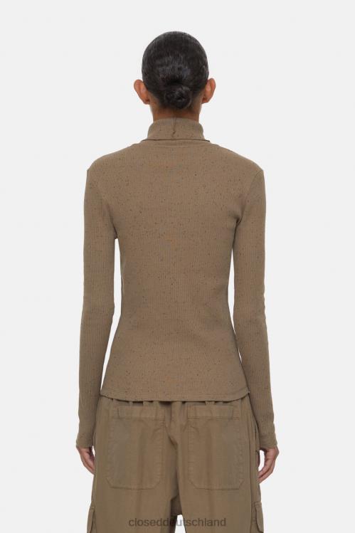 Kleidung brauner Zucker 0RP8Z523 CLOSED klassischer Rollkragenpullover Frauen