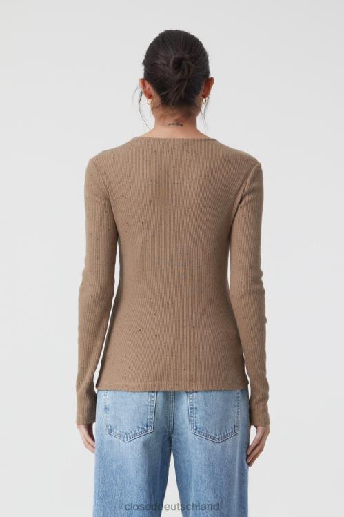 Kleidung brauner Zucker 0RP8Z529 CLOSED lange Ärmel Frauen