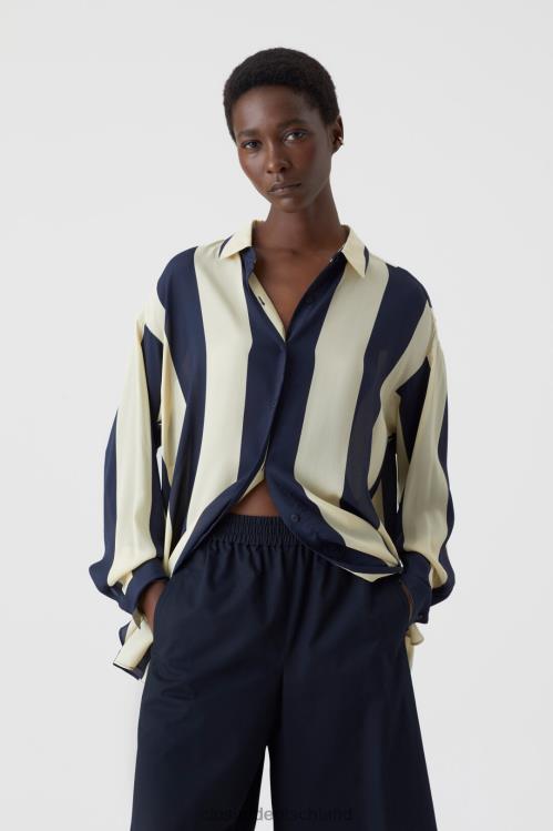 Kleidung dunkle Nacht 0RP8Z1545 CLOSED gestreiftes Hemd Frauen