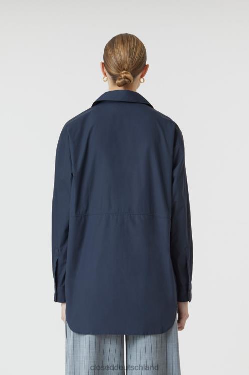 Kleidung dunkle Nacht 0RP8Z1567 CLOSED übergroße Bluse Frauen