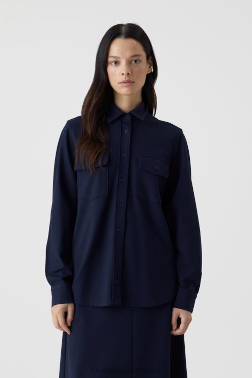 Kleidung dunkle Nacht 0RP8Z1578 CLOSED Jerseybluse Frauen