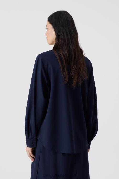 Kleidung dunkle Nacht 0RP8Z1578 CLOSED Jerseybluse Frauen
