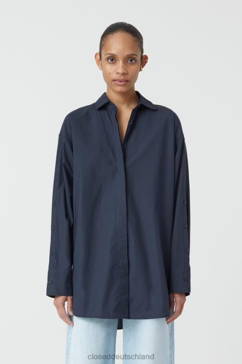 Kleidung dunkle Nacht 0RP8Z1592 CLOSED Longshirt aus Bio-Baumwolle Frauen