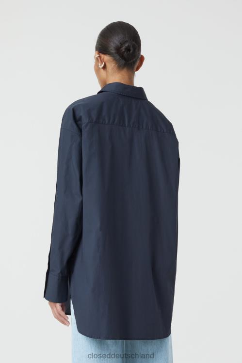 Kleidung dunkle Nacht 0RP8Z1592 CLOSED Longshirt aus Bio-Baumwolle Frauen