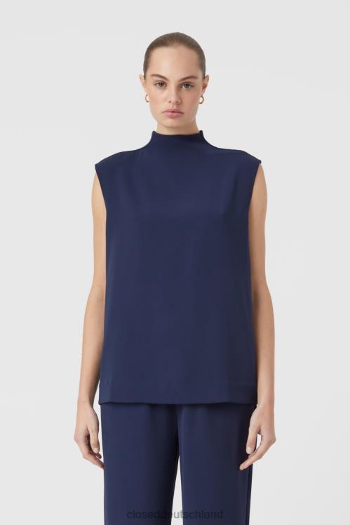 Kleidung dunkle Nacht 0RP8Z1597 CLOSED ärmellose Bluse Frauen