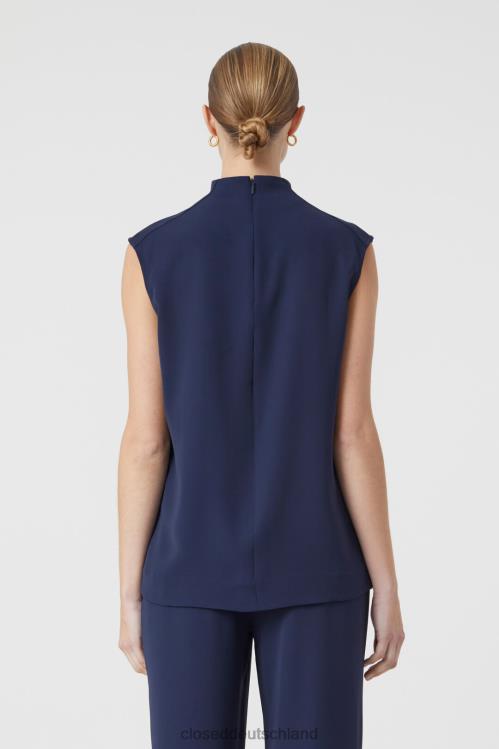 Kleidung dunkle Nacht 0RP8Z1597 CLOSED ärmellose Bluse Frauen
