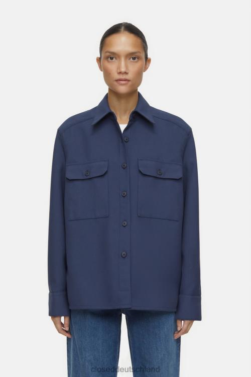 Kleidung dunkle Nacht 0RP8Z435 CLOSED Utility-Shirt Frauen