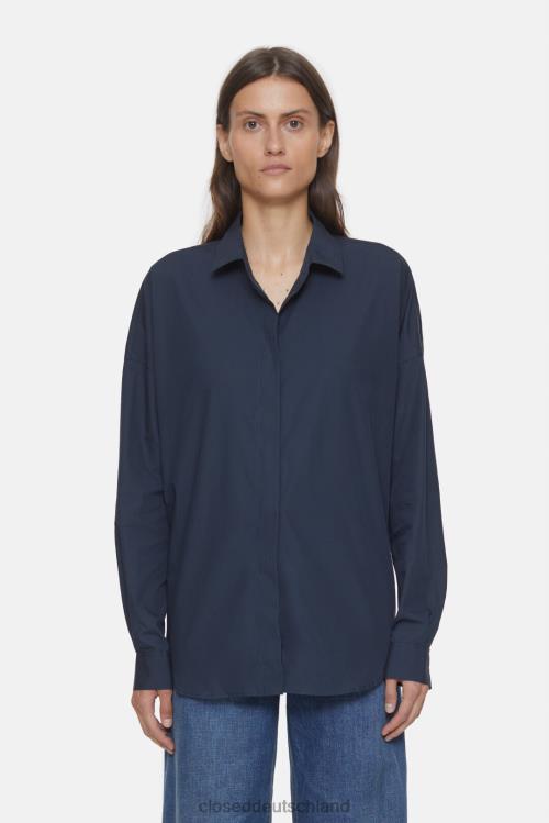 Kleidung dunkle Nacht 0RP8Z445 CLOSED Hemd aus Bio-Baumwolle Frauen
