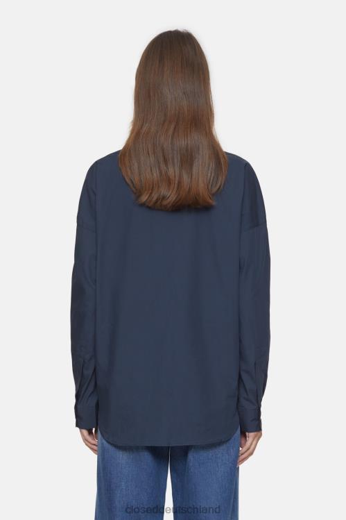 Kleidung dunkle Nacht 0RP8Z445 CLOSED Hemd aus Bio-Baumwolle Frauen