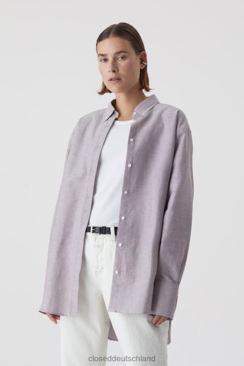 Kleidung dunkle Rosine 0RP8Z1568 CLOSED Hemdbluse Frauen