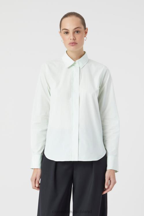 Kleidung frische Minze 0RP8Z1574 CLOSED Hemdbluse aus Popeline Frauen