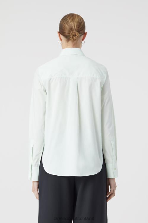 Kleidung frische Minze 0RP8Z1574 CLOSED Hemdbluse aus Popeline Frauen
