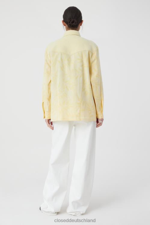 Kleidung gelbe Orchidee 0RP8Z1422 CLOSED Patchwork-Westernhemd Frauen