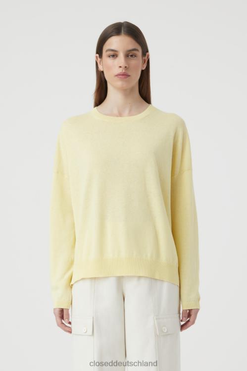 Kleidung gelbe Orchidee 0RP8Z1499 CLOSED Einfacher Rundhalsausschnitt Frauen