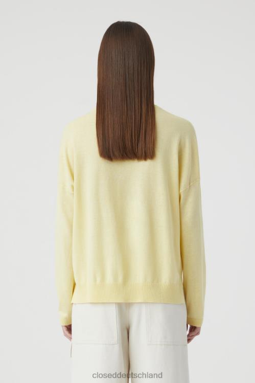 Kleidung gelbe Orchidee 0RP8Z1499 CLOSED Einfacher Rundhalsausschnitt Frauen