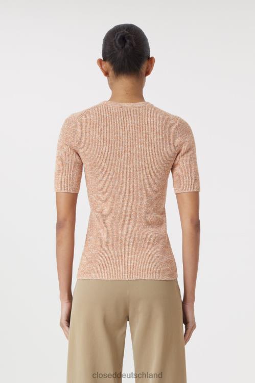 Kleidung goldener Zimt 0RP8Z1480 CLOSED Kurzarm-Strickjacke Frauen