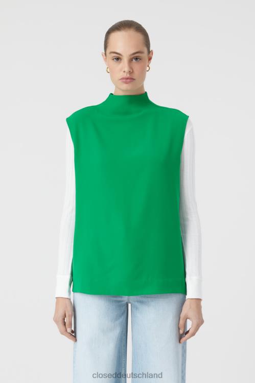 Kleidung grüne Patina 0RP8Z1598 CLOSED ärmellose Bluse Frauen