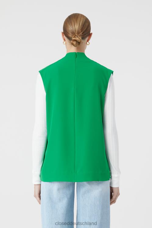 Kleidung grüne Patina 0RP8Z1598 CLOSED ärmellose Bluse Frauen