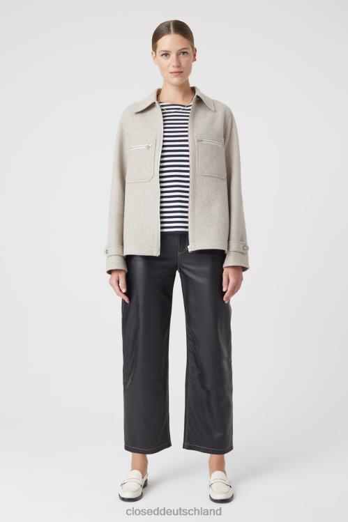 Kleidung grauer Alabaster 0RP8Z1439 CLOSED Doubleface-Overshirt Frauen