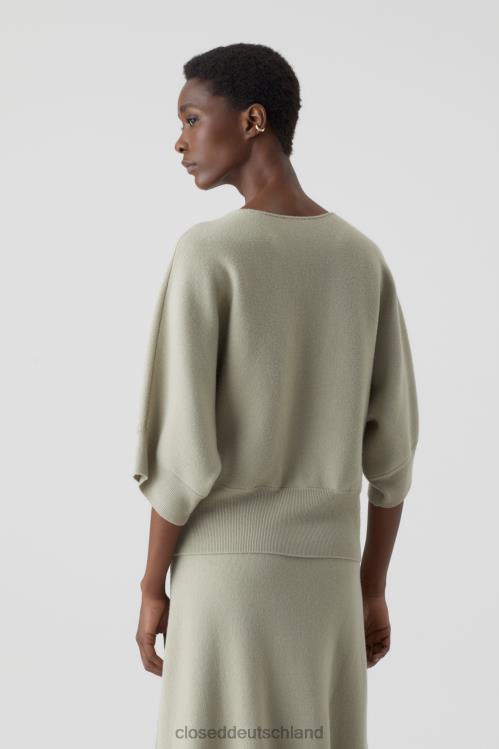 Kleidung grauer Marmor 0RP8Z1530 CLOSED Bluse mit Fledermausärmeln Frauen