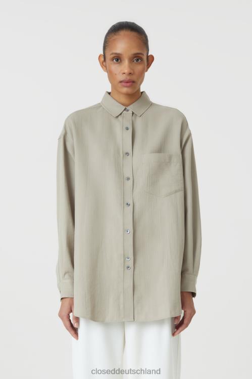 Kleidung graues Furnier 0RP8Z1603 CLOSED Baumwoll-Longshirt Frauen