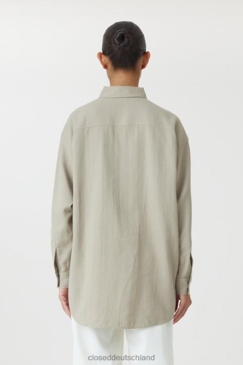 Kleidung graues Furnier 0RP8Z1603 CLOSED Baumwoll-Longshirt Frauen