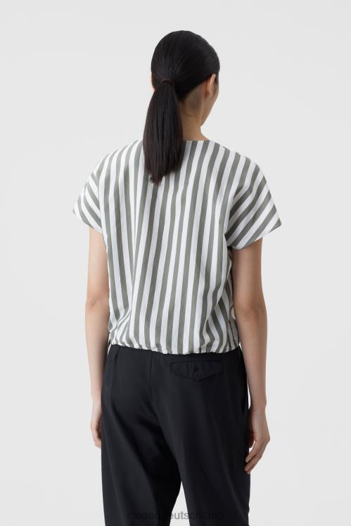 Kleidung helles Moosgrün 0RP8Z1562 CLOSED kurze Bluse Frauen
