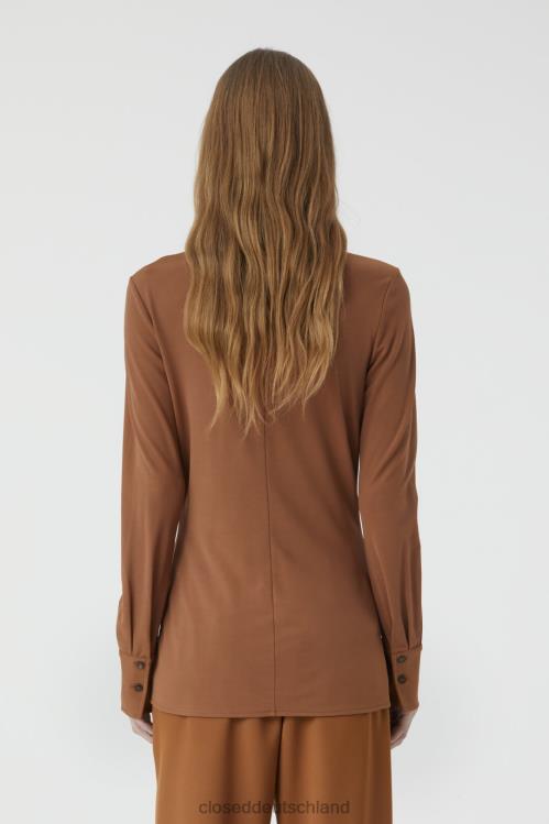 Kleidung kastanienbraun 0RP8Z490 CLOSED Viskosebluse Frauen