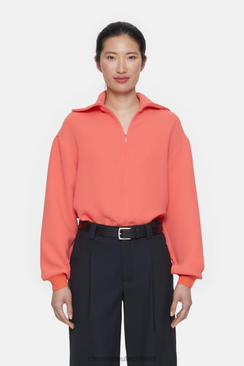 Kleidung leuchtendes Rot 0RP8Z500 CLOSED Trainingsbluse Frauen