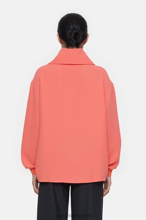 Kleidung leuchtendes Rot 0RP8Z500 CLOSED Trainingsbluse Frauen