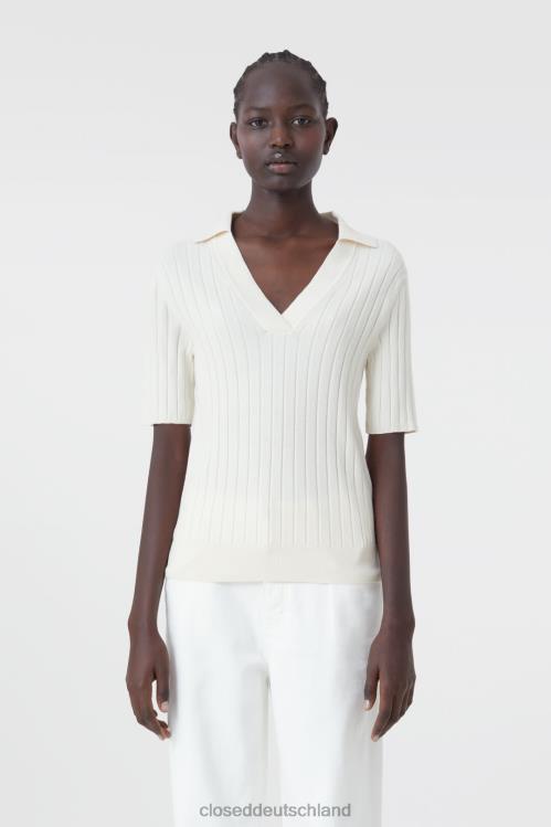 Kleidung naturfarben 0RP8Z1525 CLOSED Gestricktes Poloshirt Frauen