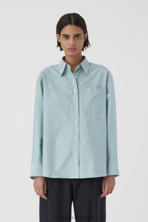 Kleidung neues Grün 0RP8Z465 CLOSED Oxford-Hemdbluse Frauen