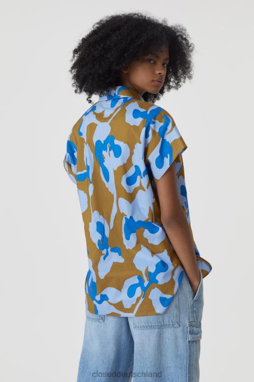 Kleidung ozeanisches Blau 0RP8Z1560 CLOSED Kurzarmbluse Frauen