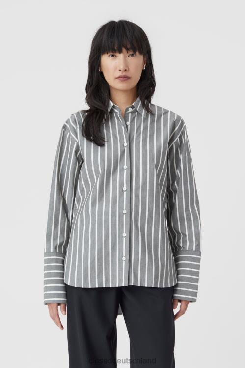 Kleidung schwarz gewaschen 0RP8Z1593 CLOSED Hemdbluse aus Bio-Baumwolle Frauen