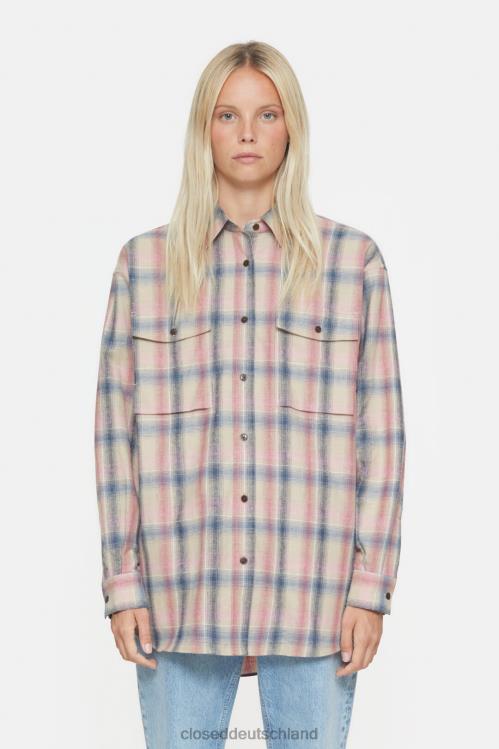 Kleidung staubiges Rouge 0RP8Z434 CLOSED Hemdbluse aus Flanell Frauen