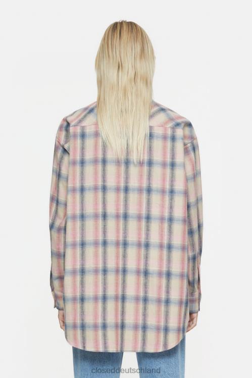 Kleidung staubiges Rouge 0RP8Z434 CLOSED Hemdbluse aus Flanell Frauen