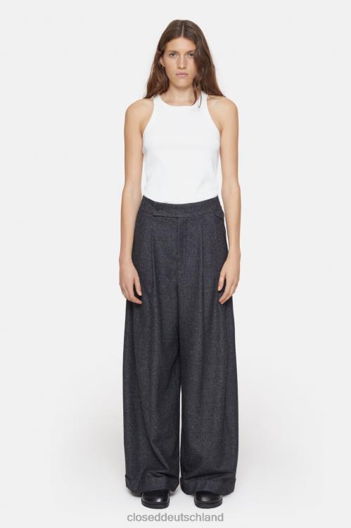 Kleidung Holzkohle 0RP8Z166 CLOSED Hose im Hanbury-Stil Frauen