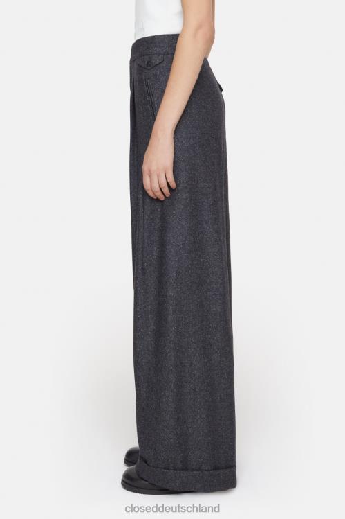 Kleidung Holzkohle 0RP8Z166 CLOSED Hose im Hanbury-Stil Frauen