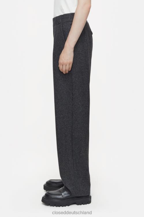 Kleidung Holzkohle 0RP8Z179 CLOSED Hose im Mawson-Stil Frauen