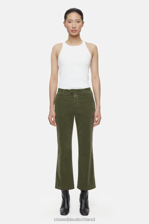 Kleidung Industriegrün 0RP8Z164 CLOSED Hose im Wharton-Stil Frauen