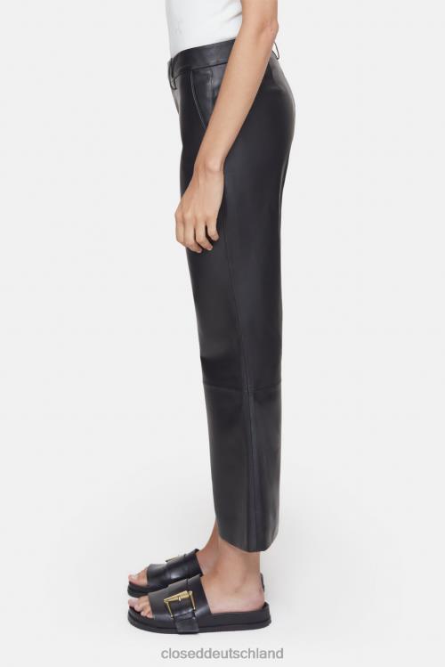 Kleidung Schwarz 0RP8Z157 CLOSED Lederhose im Wharton-Stil Frauen