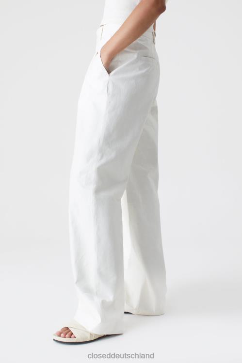 Kleidung Weiß 0RP8Z1306 CLOSED Lederhose im Brooks-Stil Frauen