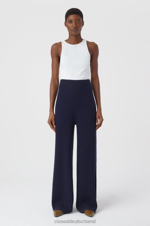 Kleidung dunkle Nacht 0RP8Z193 CLOSED Hose aus Kaschmir-Mix-Strick Frauen